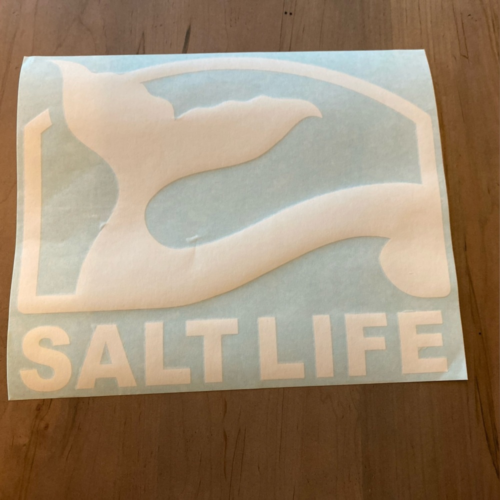 Salt Life White Mermaid Salt Life Decal 12” NEW SAD1106